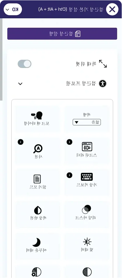 korean website accessibility widget